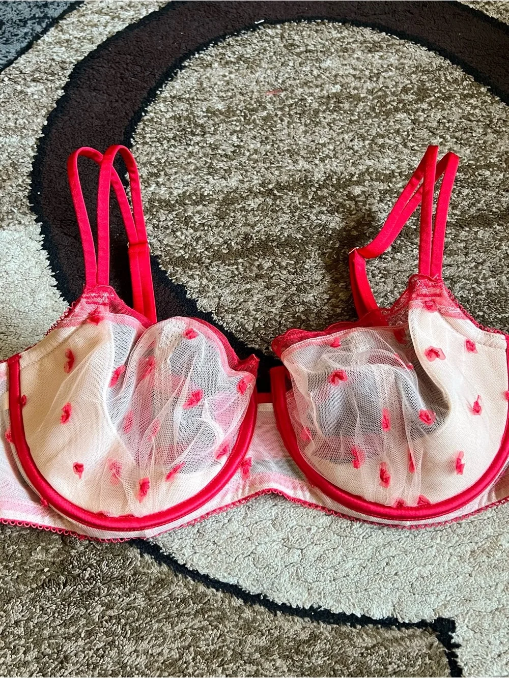Victoria's Secret Dream Angels Unlined Embroidered Set of 2 Bras Size 38DD